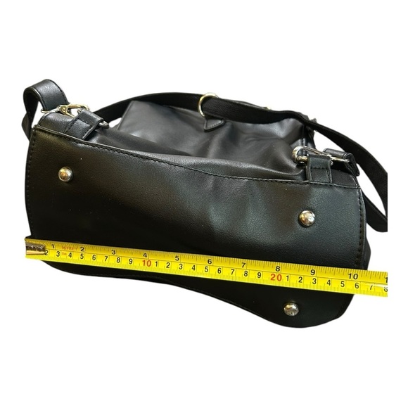 Moda Luxe Convertible Black Leather Backpack - Picture 9 of 10